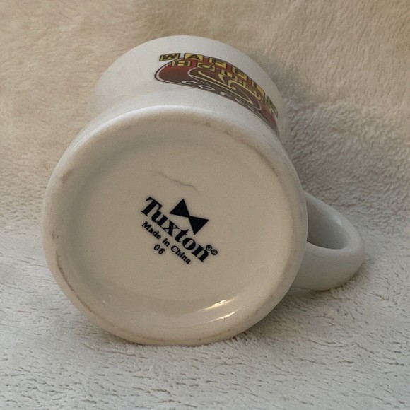 Waffle House Coffee Restaurant Ware Coffee Mug Thick White Swirl Pattern Tuxton - Picture 7 of 7